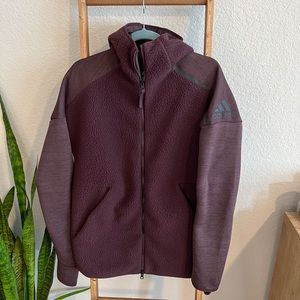 Adidas Fleece Zip-Up Hoodie, Size Small